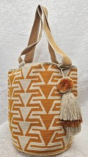Wayuu Mochila Bag Yellow/Cream