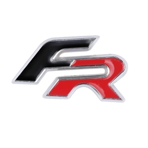 Black red metal decal - fr,