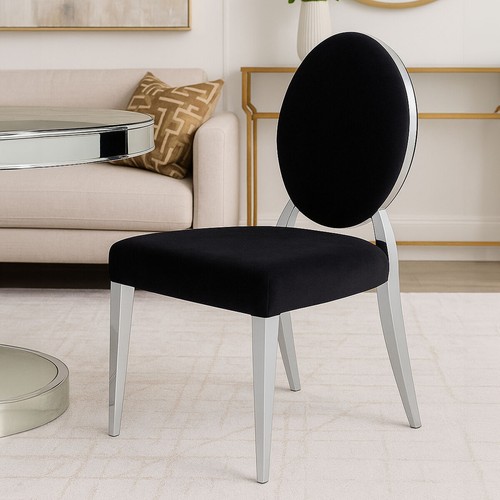 Black velvet and - silver, chair
