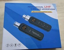 UHF Wired To Wireless Microphone System Transmitter Receiver XLR Converter