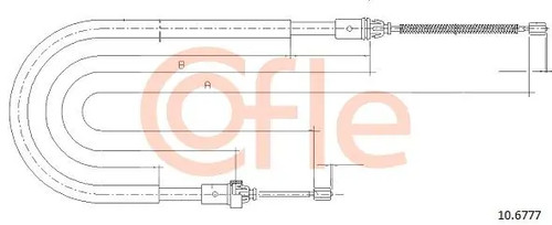 Handbrake cable left rear - handbrake,