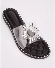 SIZE 4 Diamante Detail Clear