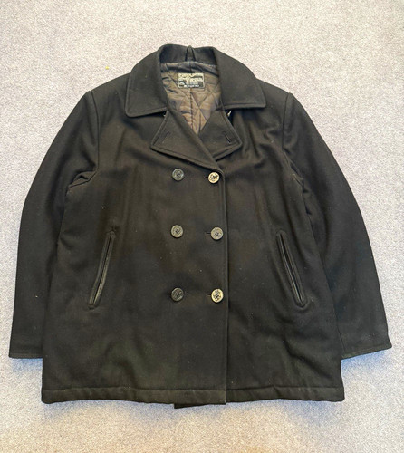 Vintage men navy pea coat - men's,