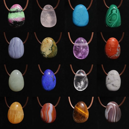 Gemstone pendant drilled z - gemstone, q-z