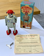 ZC148:  SCHYLLING Vintage Atomic Tin Plate Man - Clockwork Robot