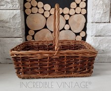 Vintage Wicker Basket With