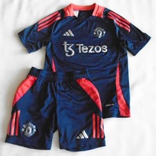 Manchester United Tiro 24 Training Kit Kids Shirt 11-12 Shorts 9-10 VGC Genuine