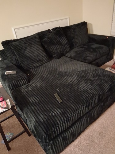 Black sectional couch living - sectional,