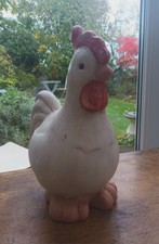 Large Rustic Farmhouse Chubby Ceramic Chicken