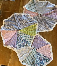 Fabric bunting shabby - fabric,