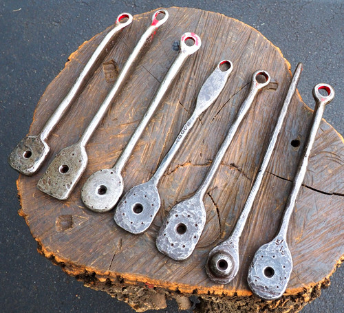 Round vintage iron nail - round,
