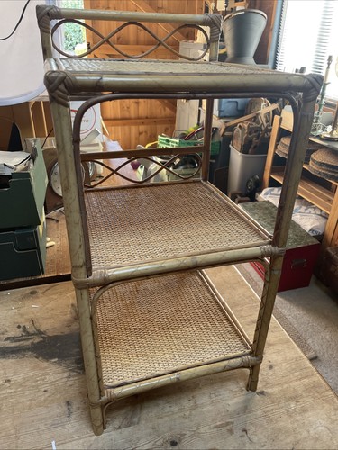 Vintage boho bamboo three tier - vintage,