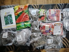 Different Mix Seeds Flowers Vegetables Okra Marigold Bitter Gourd Garden Plants