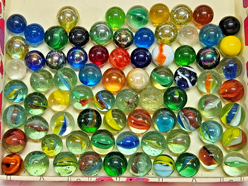 Vintage glass marbles - glass, lot