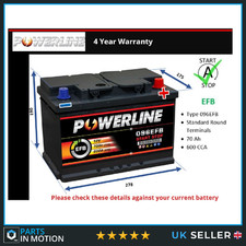 EFB Car Battery fits CITROEN