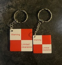 British Rail Limited Clearance Sign Keyring / Keychain x 2 (Multiple Sizes)