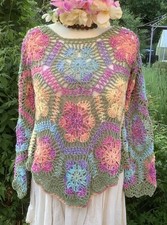 Bohemian Lagenlook Hippie Crochet Jumper 12