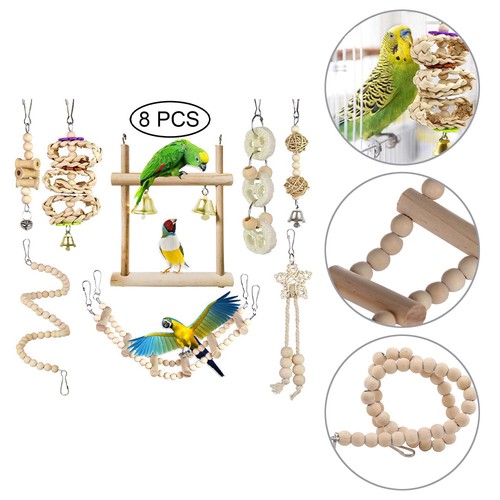 8pcs parrot chewing toys - chewing,