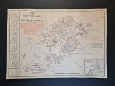 Antique 1902 nautical map - Half Tide Chart - Isles of Scilly