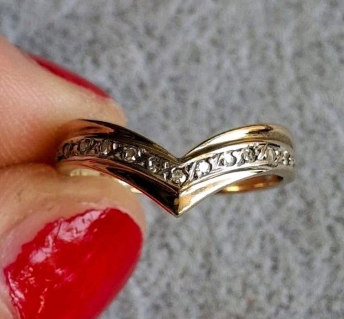 Vintage 9ct gold diamond - vintage,