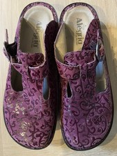 Alegria Slip on Clogs by PG Lite, Patent pattern Leather