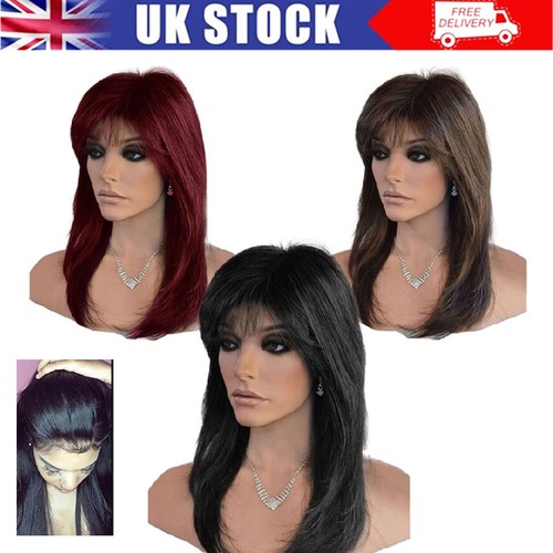 Medium straight hair wig - hair, w/