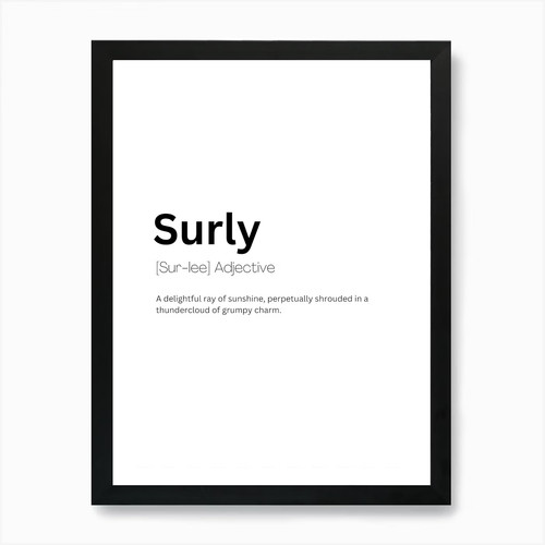 Surly definition meaning - definition, art