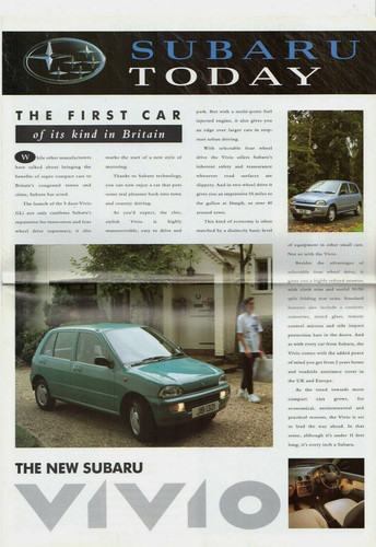 Subaru range 1992 - range, uk
