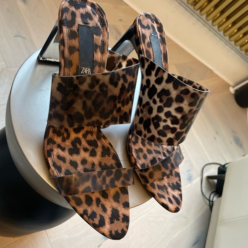 Zara leopa print heels size - leopa,