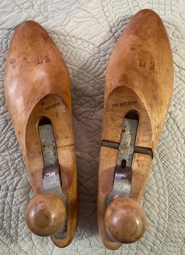 Vintage wooden shoe - trees, pat
