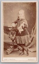 CDV Victorian Girl with Toy