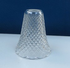Cut Glass Narrow Tulip Shaped Lamp / Light Shade, Lampshade