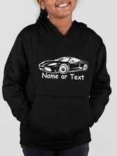 Personalised Car Hoodie, Name or text Super Race Ride Racer Track Xmas Gift Top