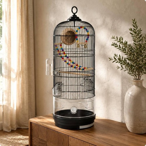 Round bird cage sturdy large - sturdy,