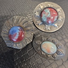 Pewter Ruskin Style Brooches