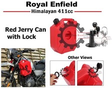 Fit For Royal Enfield "Himalayan 411 Red Jerry Can With Lock"