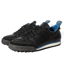 Adidas Vina Del Mar Trainers UK 9.5  Black Leather Deadstock Retro Casual Shoes