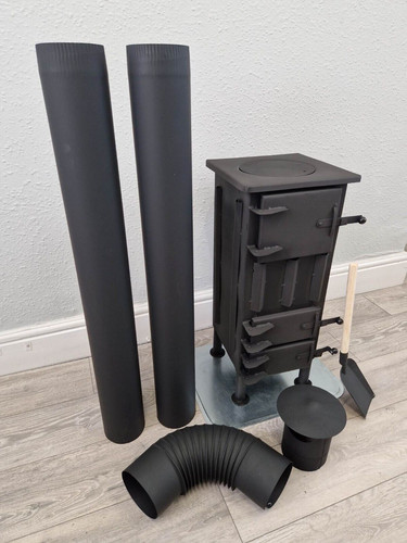 Stove log burner wood - wood, flue