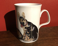ROY KIRKHAM VINTAGE 1990 MUG - DOG LOVERS GERMAN SHEPHERD & PUPPIES BONE CHINA