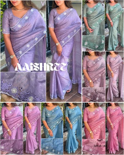 Tusser cotton saree - tusser,