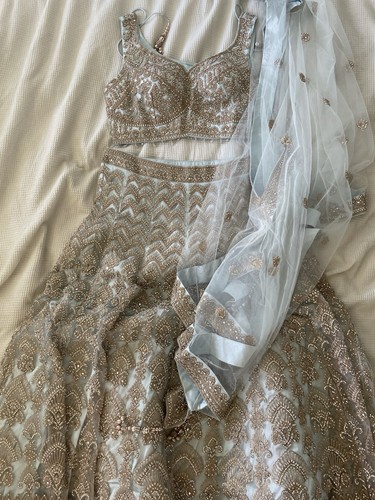 Pastel blue gold heavy - &,