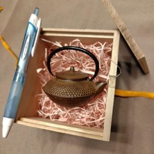 Cast Iron Miniature Teapot Antique Retro 8-9cm Collectible Used