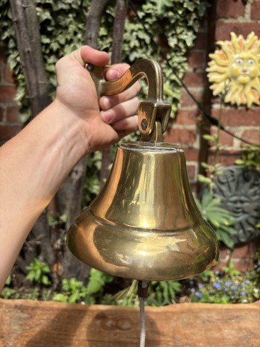 Vintage heavy brass ship - heavy,