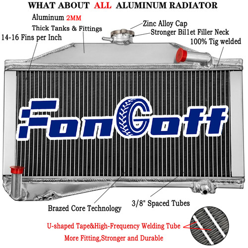 Rows aluminium 42mm - 42mm, radiator