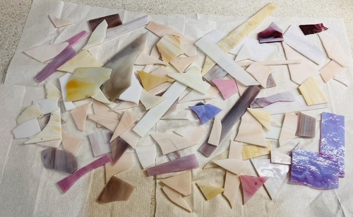 Joblot cream beige - (h), cream/beige/purple