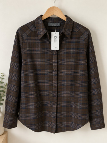 Primark navy brown - brown, check