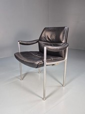 Roder Sohne Leather and Aluminium Boardroom Chair 1960s Retro MCM EB10644 MNOR
