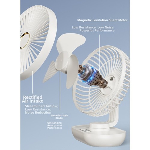 Small desk fan - fan, rechargeable