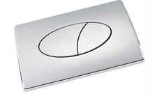 Large Chrome Pneumatic Push Buttons Flush Plate - Dual Pneumatic Toilet Flush