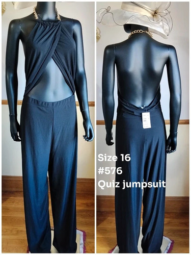 Quiz jumpsuit cut out - cut-out, gold